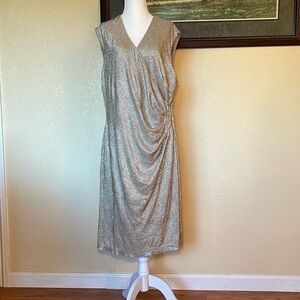 Lauren Ralph Lauren gold cocktail dress size 18 excellent condition